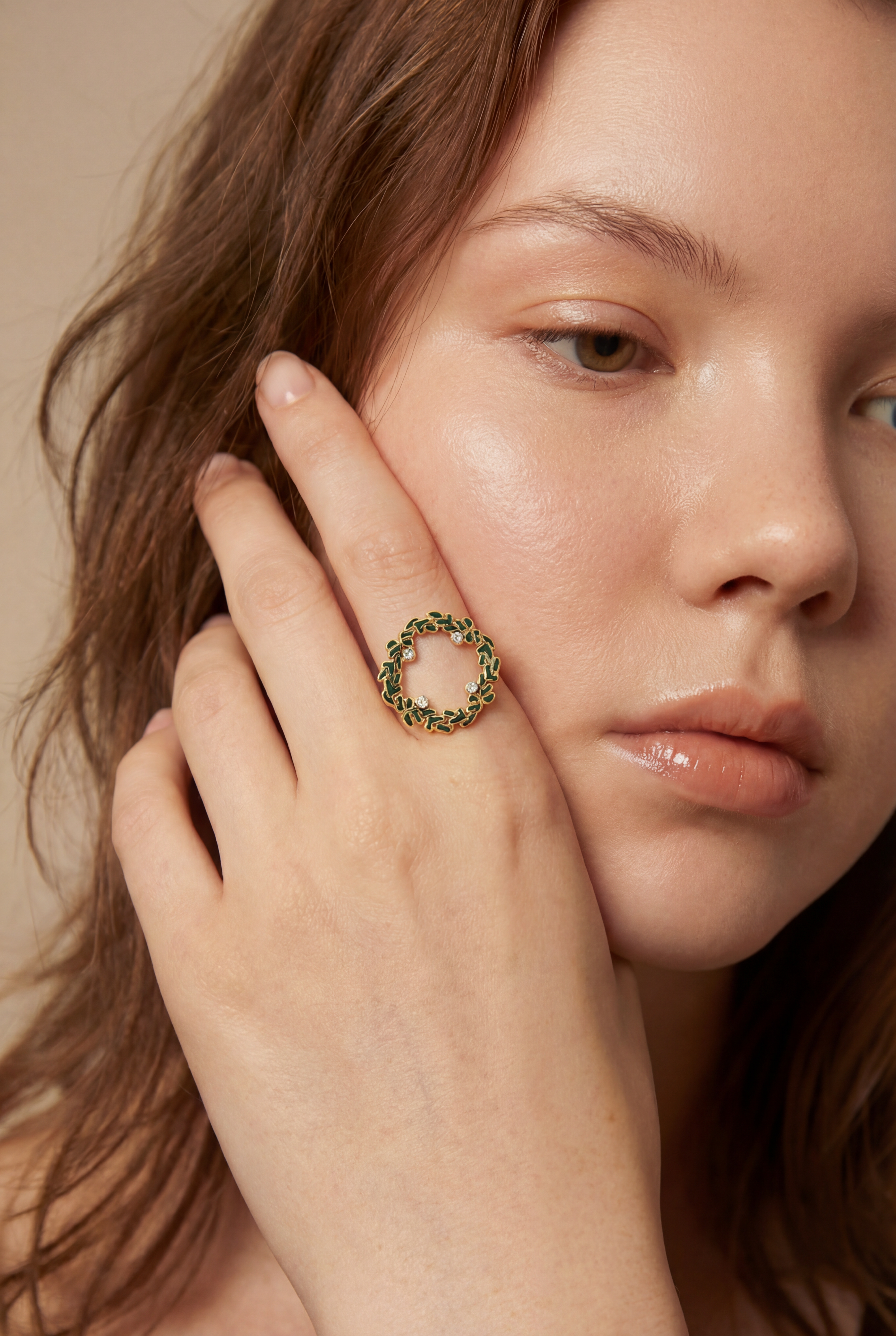 Ondara Wreath Ring — Verde Enamel
