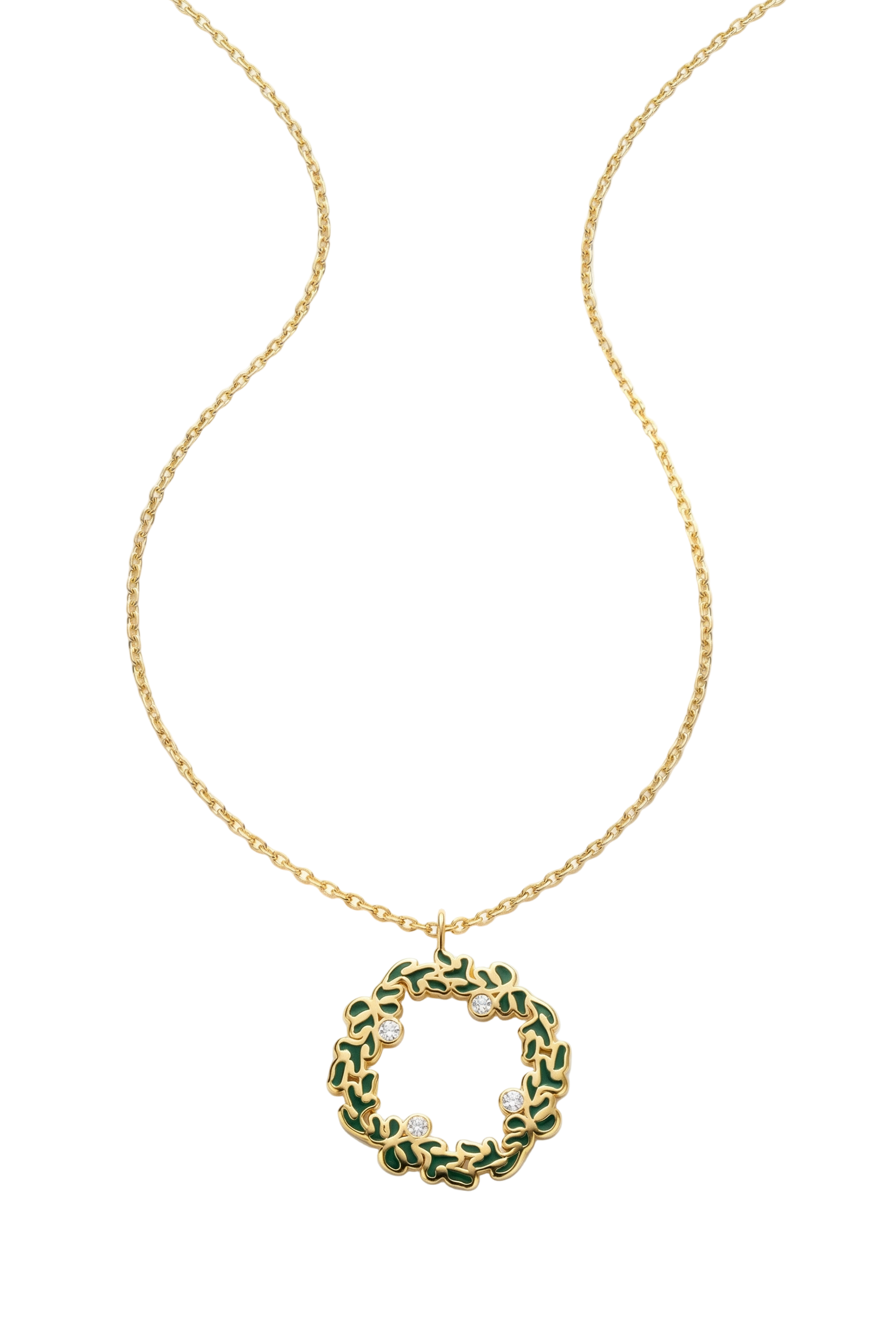 Ondara Wreath Necklace — Verde Enamel
