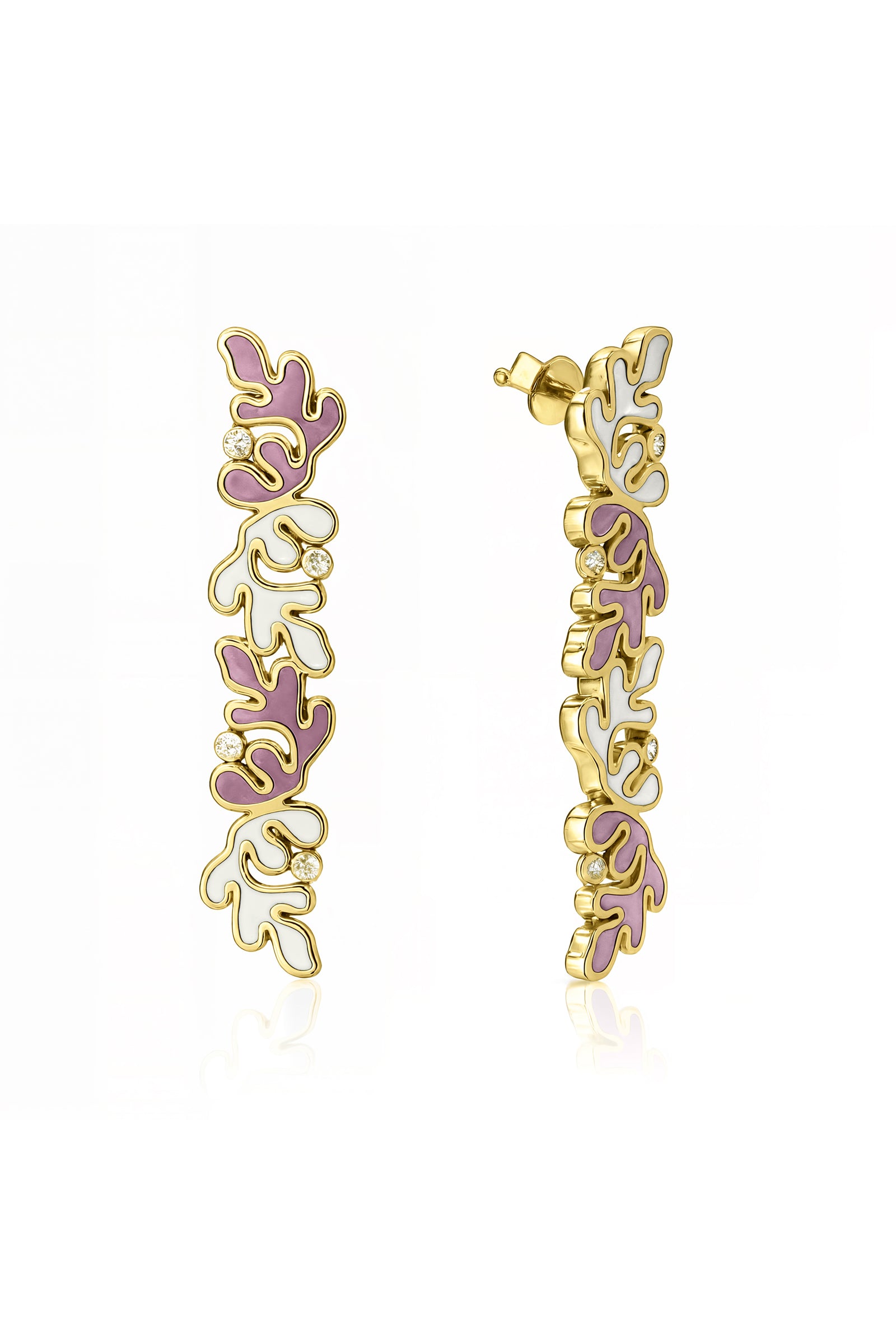 Ondara Drop Earring — Rose Enamel