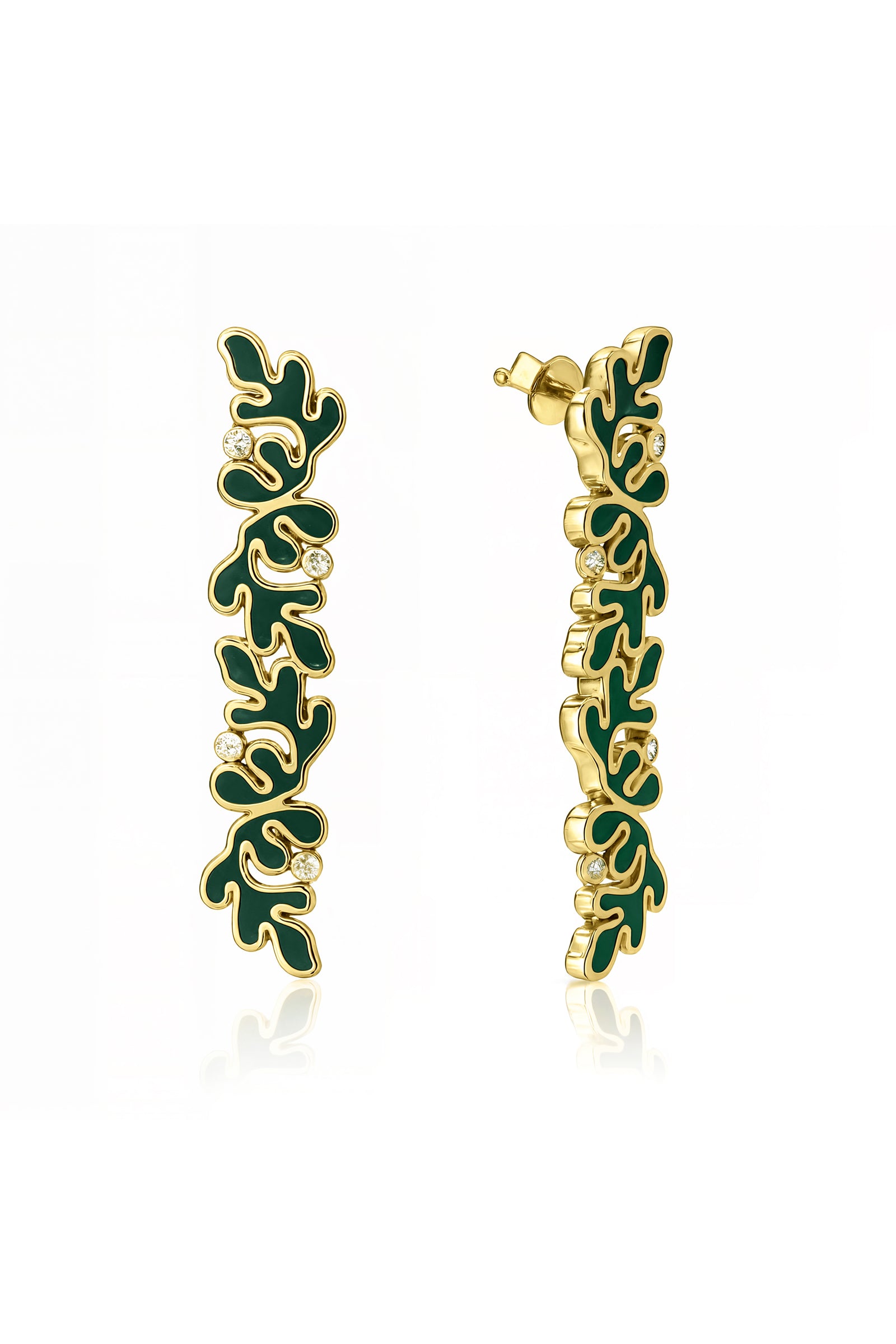 Ondara Drop Earring — Verde Enamel