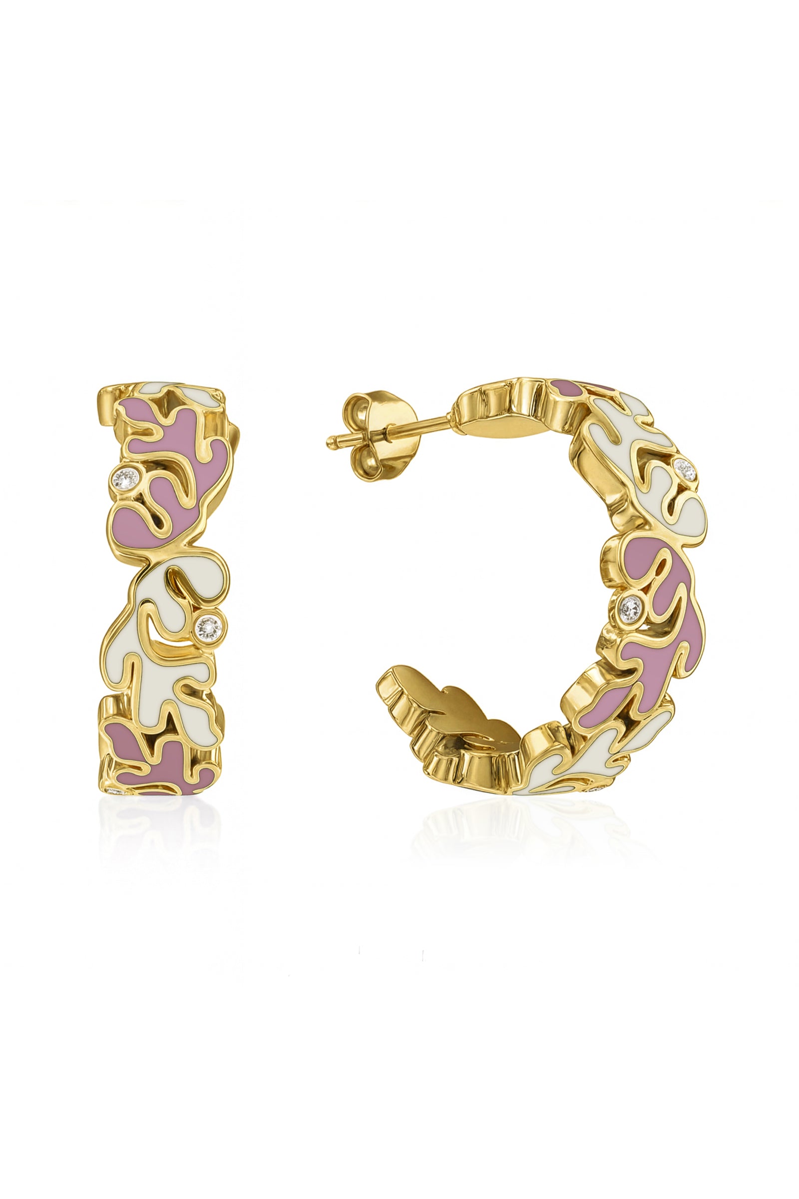 Ondara Hoop Earring — Rose Enamel