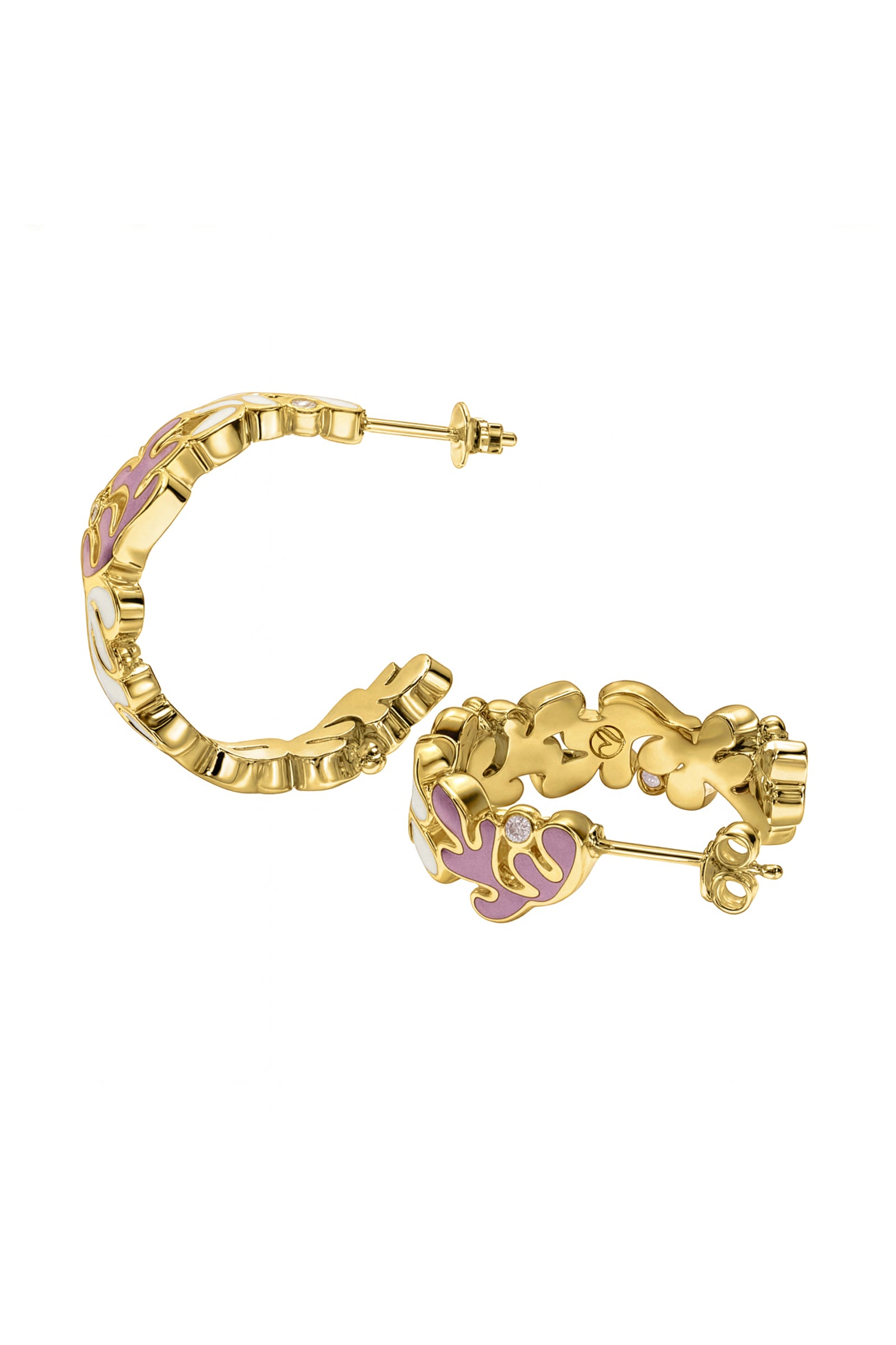 Ondara Hoop Earring — Rose Enamel