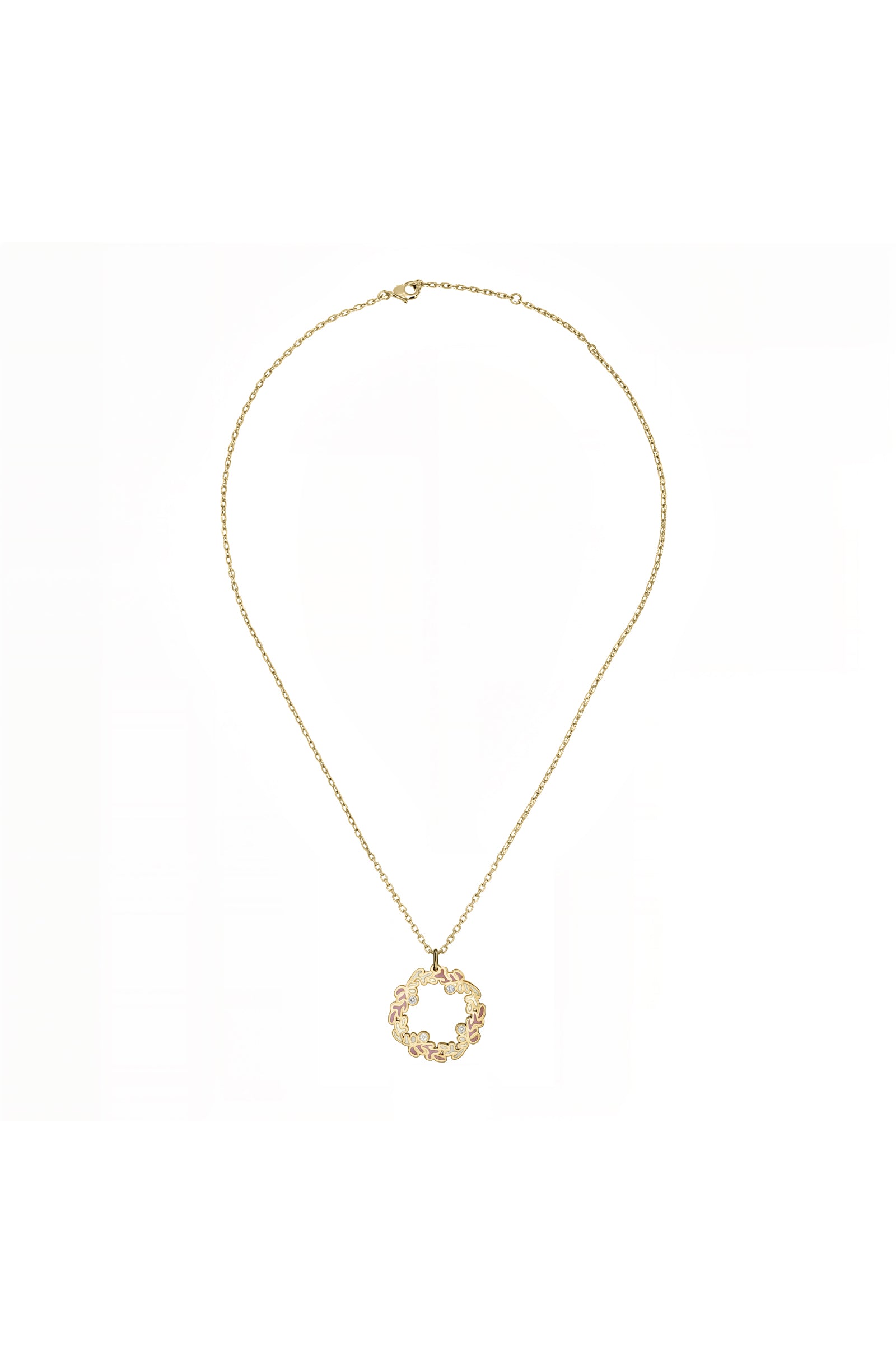 Ondara Wreath Necklace — Rose Enamel