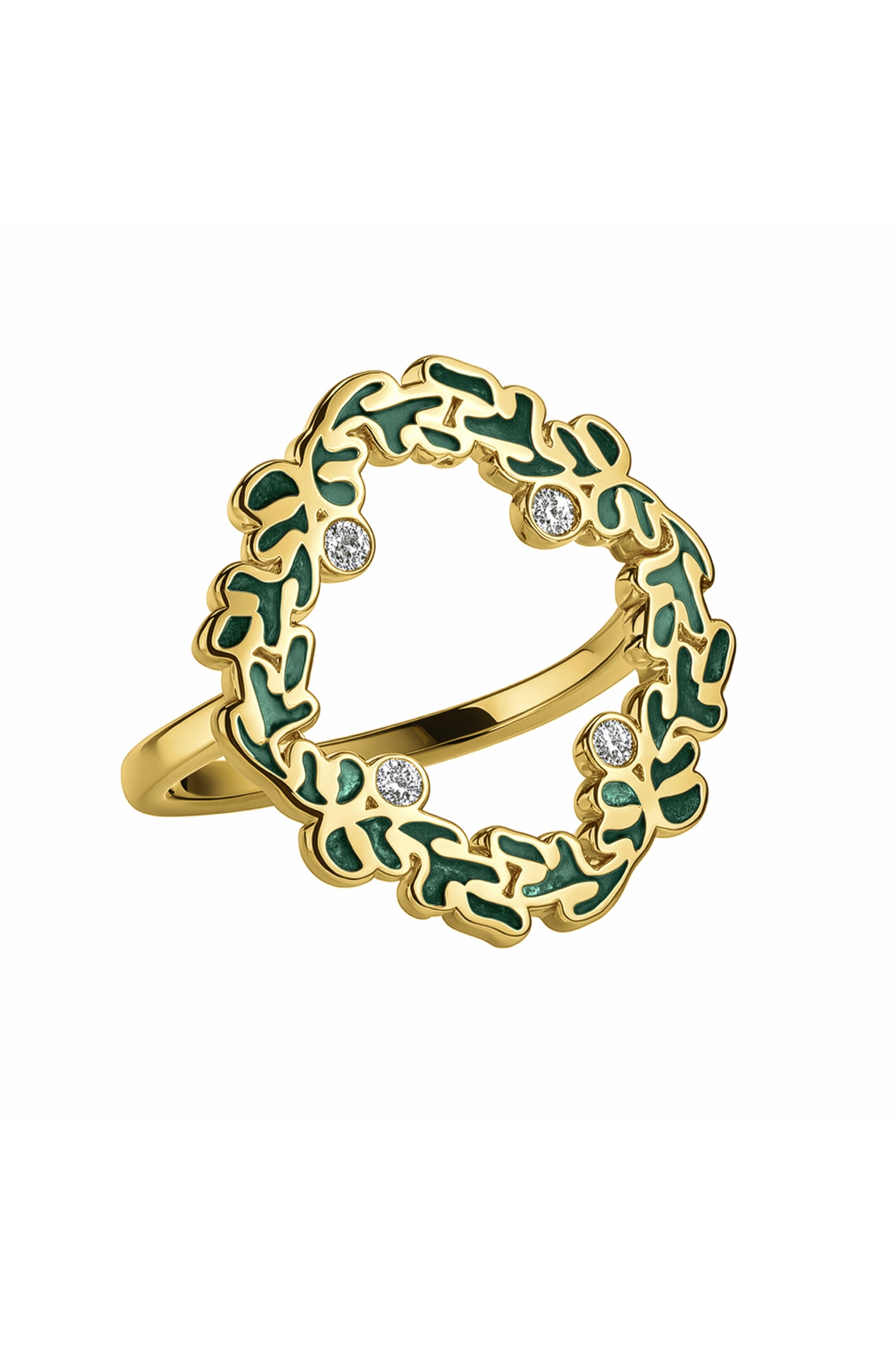 Ondara Wreath Ring — Verde Enamel