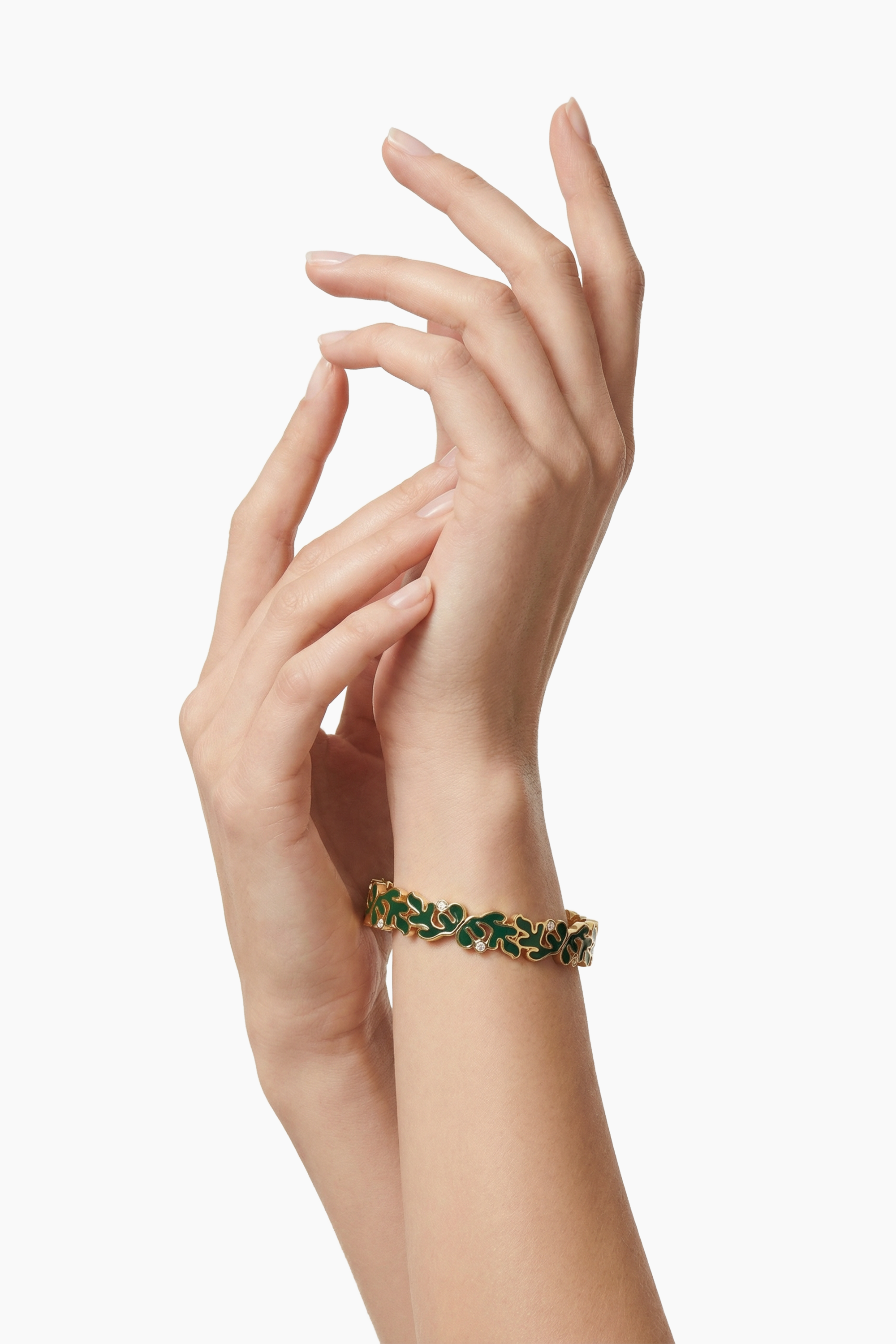 Ondara Bangle — Verde Enamel