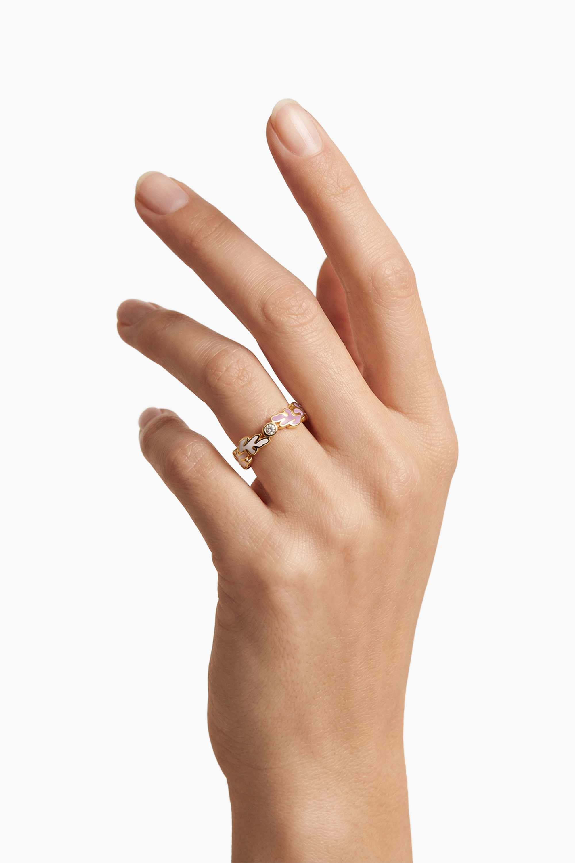 Ondara Classic Ring — Rose Enamel