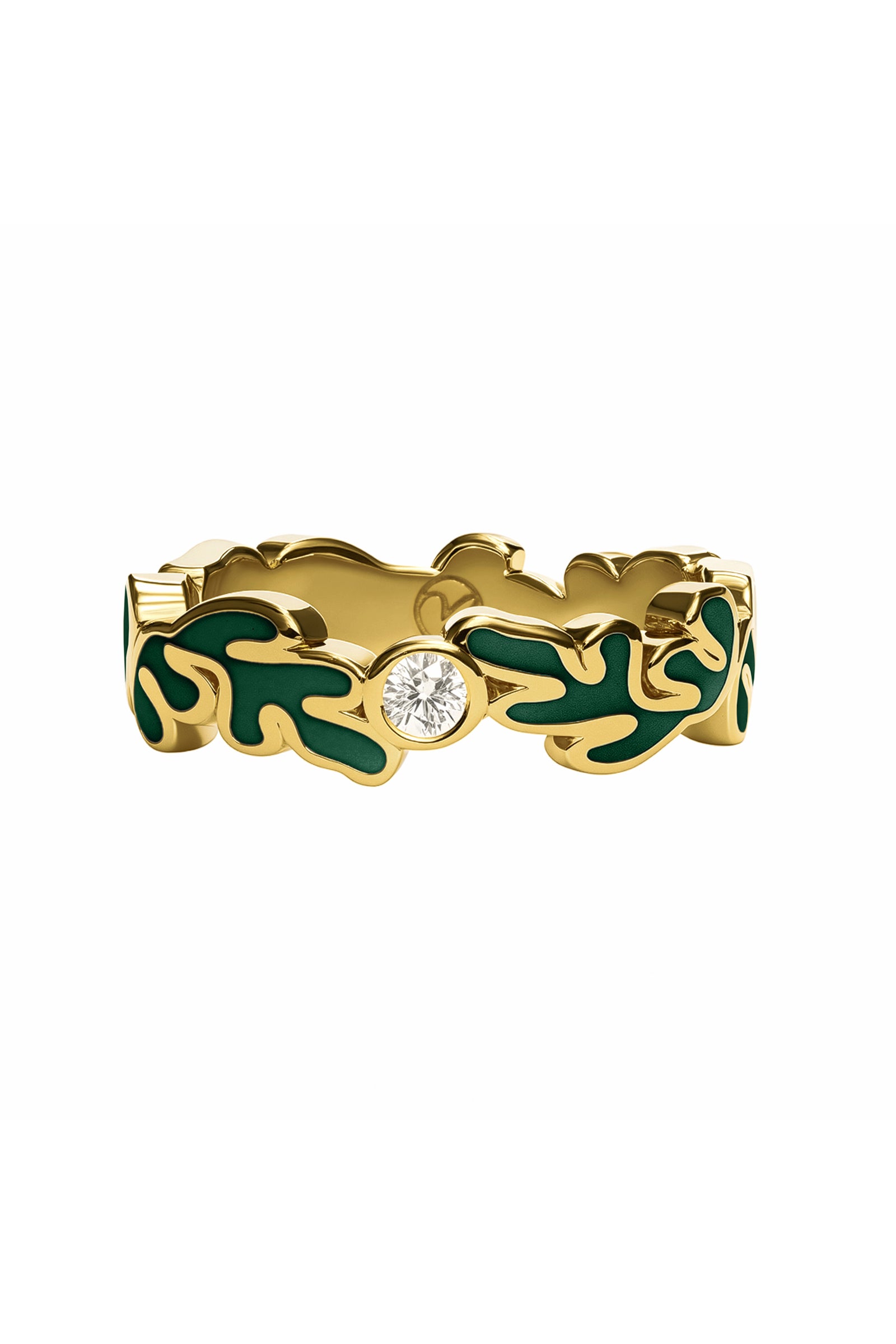 Ondara Classic Ring — Verde Enamel