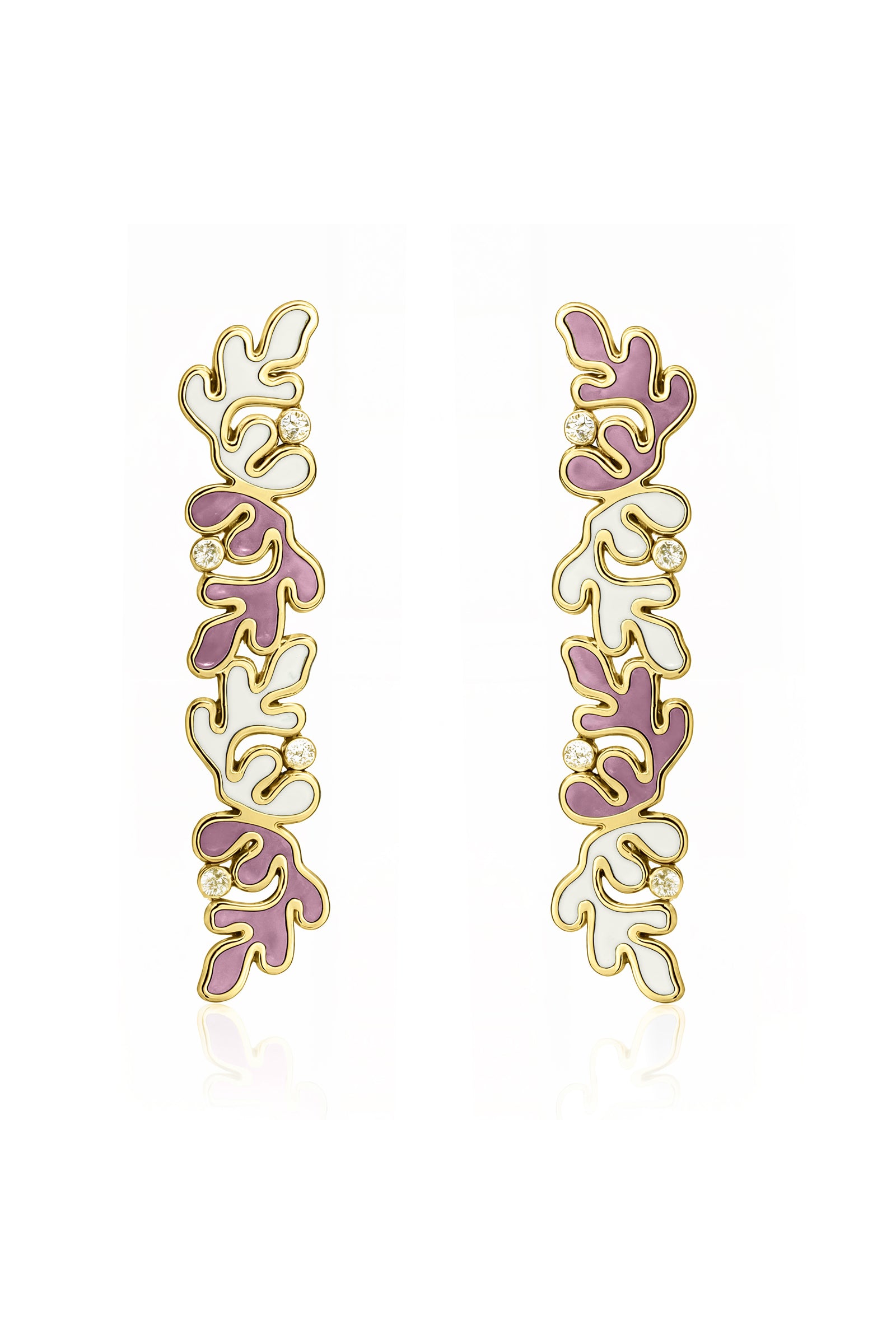 Ondara Drop Earring — Rose Enamel
