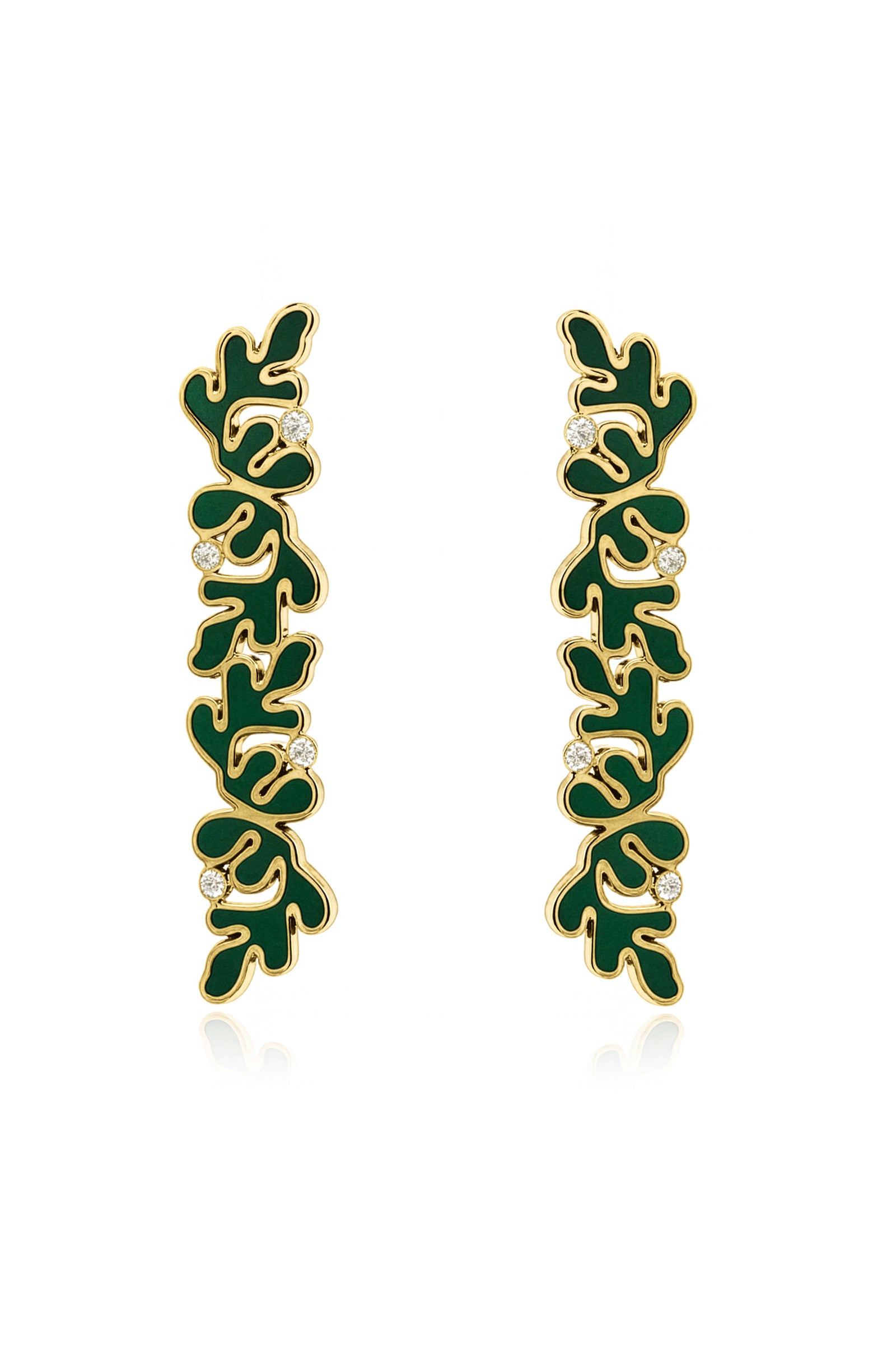 Ondara Drop Earring — Verde Enamel
