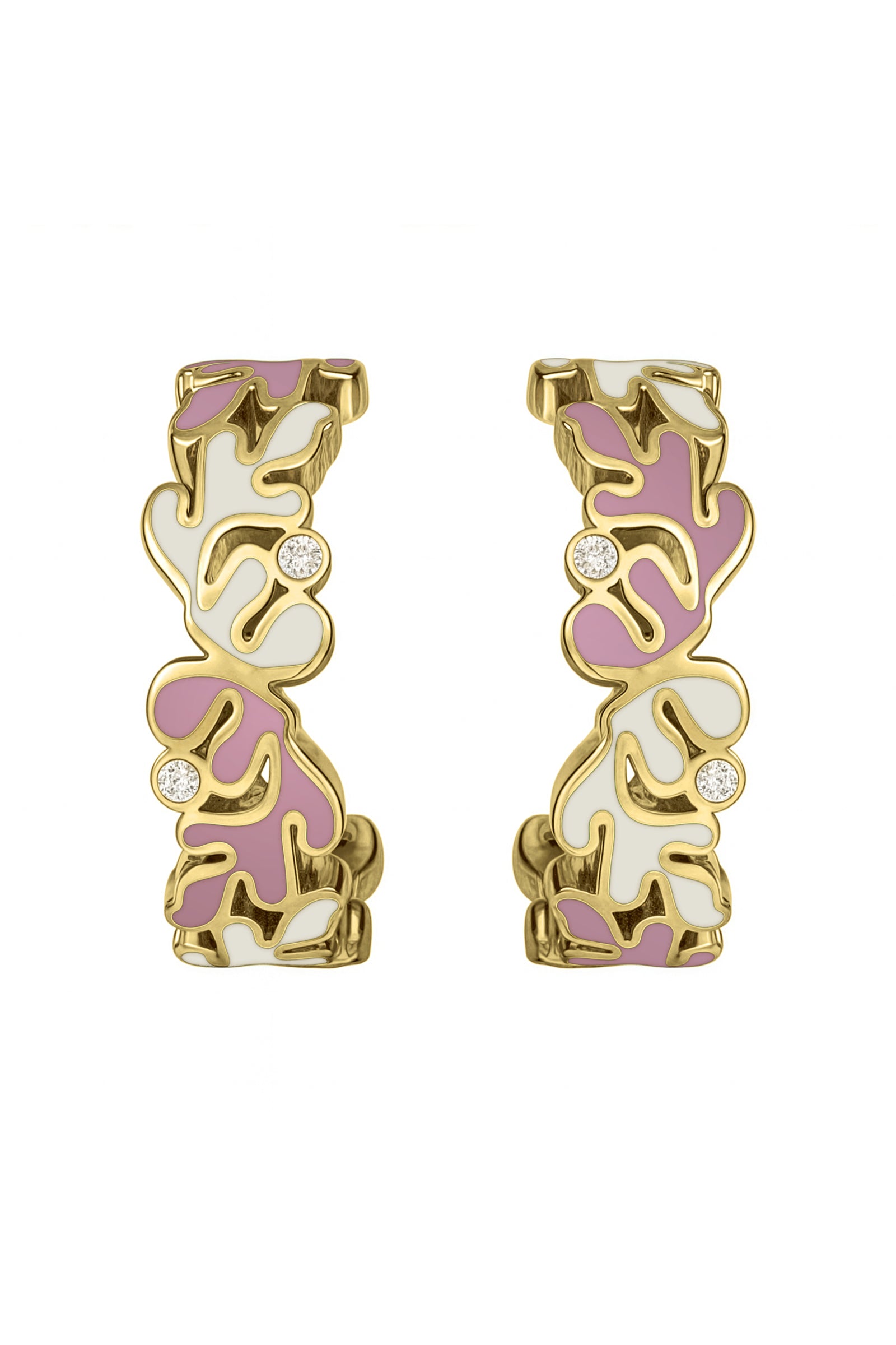 Ondara Hoop Earring — Rose Enamel